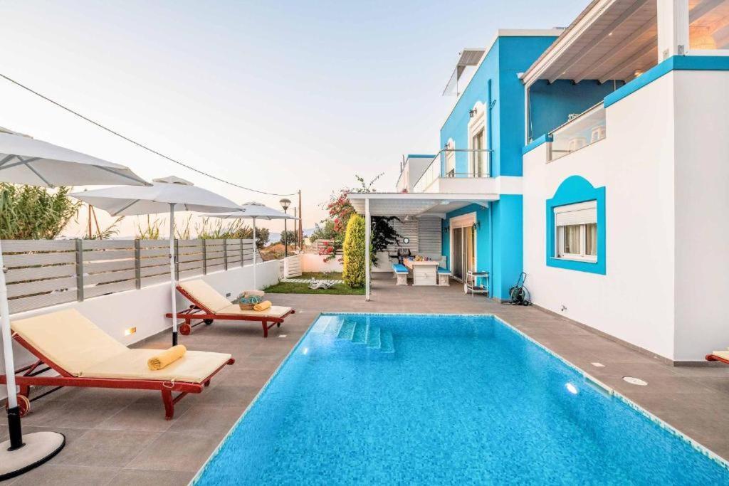 Seabreeze Villa - With Jacuzzi & Heated Pool Mastichari  Exteriér fotografie